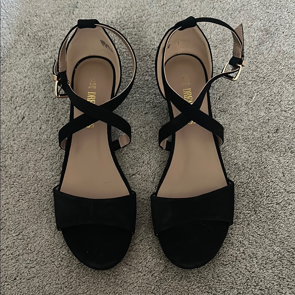 Dream Pairs Black Ankle-Strap Heels